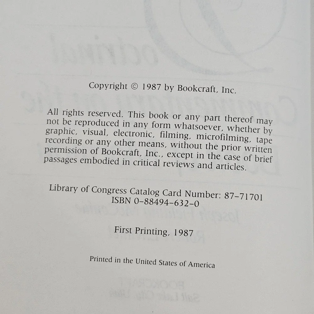 SIGNED COPY Doctrinal Commentary Book of Mormon Volume 1 First and Second‎ Nephi